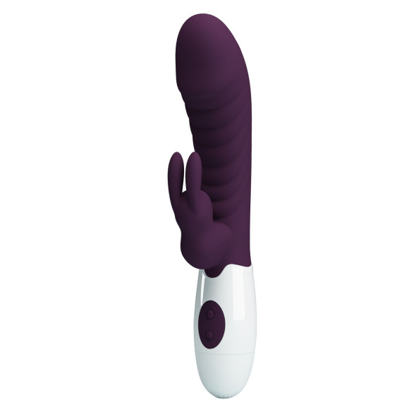 Фиолетовый вибратор-кролик Naughty Bunny - 19,8 см. Фиолетовый вибратор-кролик Naughty Bunny - 19,8 см.