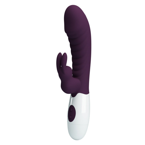 Фиолетовый вибратор-кролик Naughty Bunny - 19,8 см. Фиолетовый вибратор-кролик Naughty Bunny - 19,8 см.