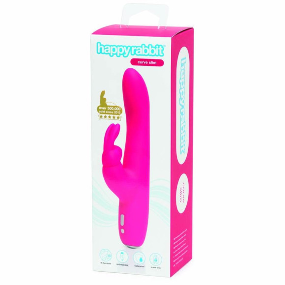 Розовый перезаряжаемый вибратор Rabbit Slimline Curve Rechargeable - 24 см. Розовый перезаряжаемый вибратор Rabbit Slimline Curve Rechargeable - 24 см.