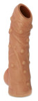 Телесная насадка с пупырышками и открытой головкой Nude Sleeve M - 12 см. Телесная насадка с пупырышками и открытой головкой Nude Sleeve M - 12 см.