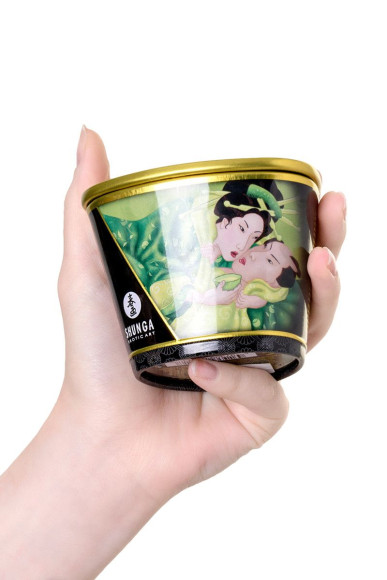 Массажная свеча Exotic Green Tea с ароматом зелёного чая - 170 мл. Массажная свеча Exotic Green Tea с ароматом зелёного чая - 170 мл.