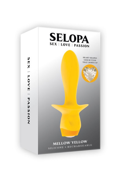 Желтая анальная вибропробка Mellow Yellow - 13,5 см. Желтая анальная вибропробка Mellow Yellow - 13,5 см.