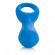 Голубой вибратор с ручкой-кольцом Posh Silicone O Probes - 15 см.