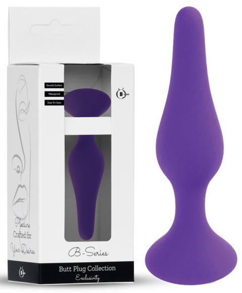 Фиолетовая анальная втулка Silcone Purple Plug Medium - 11 см. Фиолетовая анальная втулка Silcone Purple Plug Medium - 11 см.