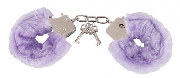Фиолетовые меховые наручники Love Cuffs Фиолетовые меховые наручники Love Cuffs