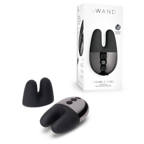 Черный вибратор с ушками Le Wand Double Vibe Черный вибратор с ушками Le Wand Double Vibe