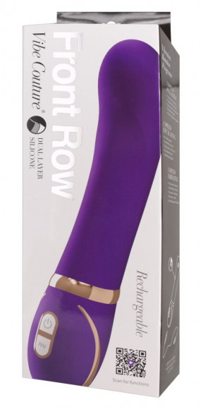 Фиолетовый вибромассажер для точки G Front Row Pink GR - 22 см.