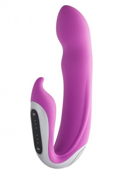Розовый Hi-tech вибратор NEO Pink - 16 см.