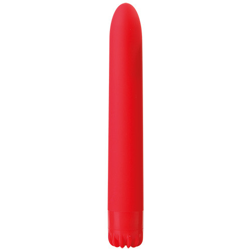 Красный классический вибратор CLASSIC VIBE RED MEDIUM - 18 см.