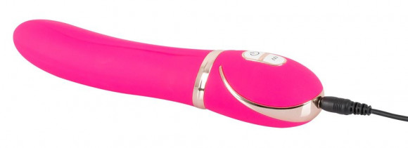Розовый вибромассажер для точки G Glam Up Pink GR - 22 см.