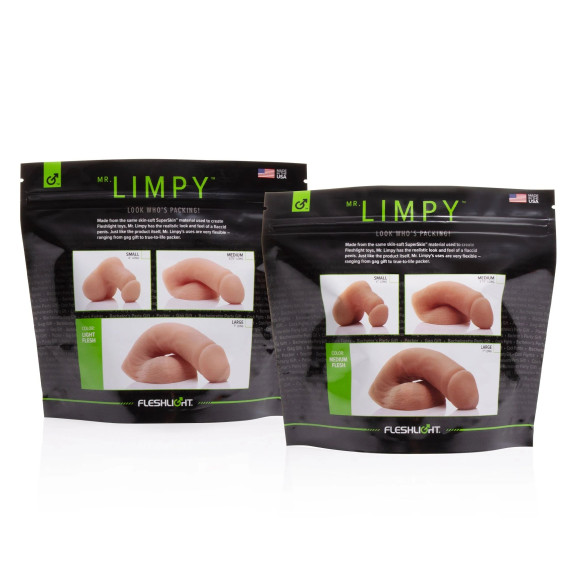 Мягкий имитатор пениса Fleshton Limpy среднего размера - 17 см. Мягкий имитатор пениса Fleshton Limpy среднего размера - 17 см.