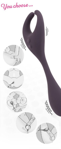 Фиолетовый универсальный вибратор Remote Controlled Couples Vibrator Фиолетовый универсальный вибратор Remote Controlled Couples Vibrator