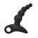 Черный силиконовый анальный вибромассажер-ёлочка с колечком-ограничителем Черный силиконовый анальный вибромассажер-ёлочка с колечком-ограничителем
