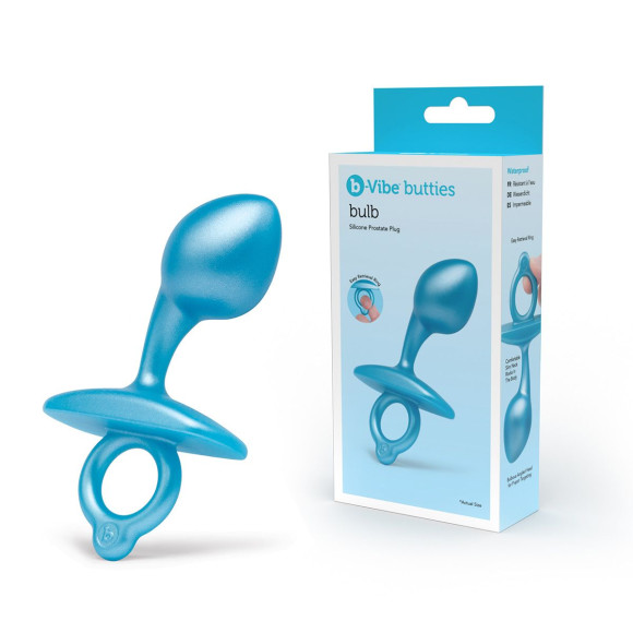 Голубая анальная пробка для массажа простаты Bulb Silicone Prostate Plug - 10,7 см. Голубая анальная пробка для массажа простаты Bulb Silicone Prostate Plug - 10,7 см.