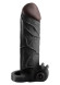 Чёрная вибронасадка с кольцом Vibrating Real Feel 2 Extension - 16 см. Чёрная вибронасадка с кольцом Vibrating Real Feel 2 Extension - 16 см.