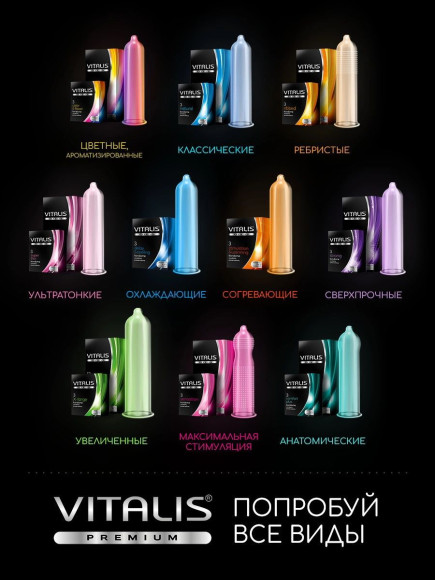 Презервативы Vitalis Premium Mix - 15 шт. Презервативы Vitalis Premium Mix - 15 шт.