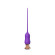Фиолетовый тонкий стимулятор Nipple Vibrator - 23 см.