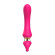 Розовый изогнутый вибромассажер Moon Vibrator - 21,1 см.