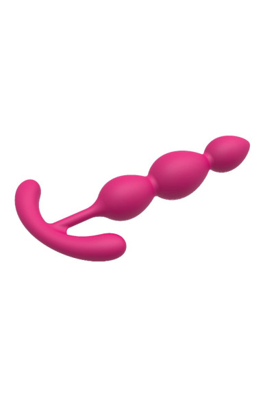 Розовый анальный стимулятор SILKY SMOOTH T-TEARDROP - 11 см.