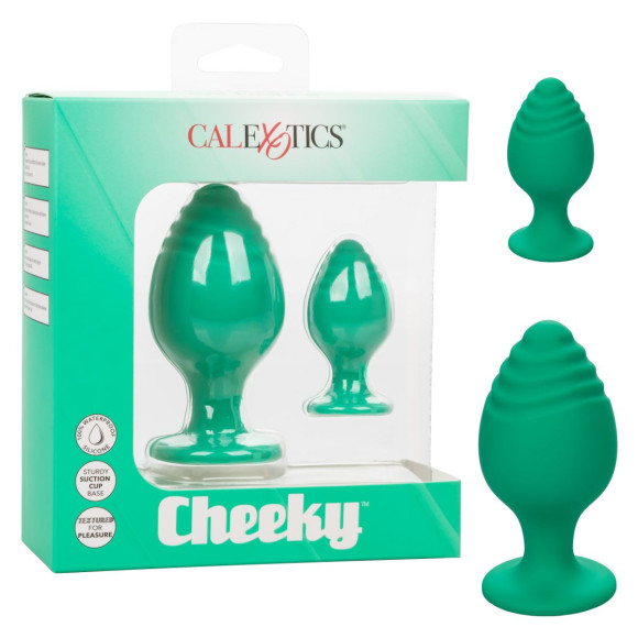 Набор из двух зеленых анальных пробок Cheeky Набор из двух зеленых анальных пробок Cheeky