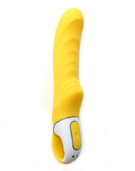 Жёлтый вибратор Satisfyer Yummy Sunshine - 22,5 см. Жёлтый вибратор Satisfyer Yummy Sunshine - 22,5 см.
