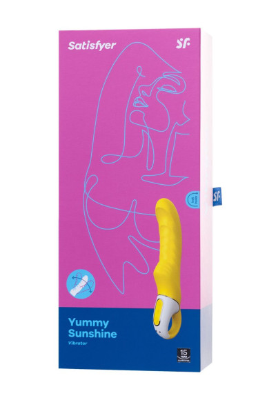 Жёлтый вибратор Satisfyer Yummy Sunshine - 22,5 см. Жёлтый вибратор Satisfyer Yummy Sunshine - 22,5 см.