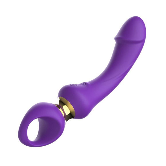 Фиолетовый изогнутый вибромассажер Moon Vibrator - 21,1 см. Фиолетовый изогнутый вибромассажер Moon Vibrator - 21,1 см.
