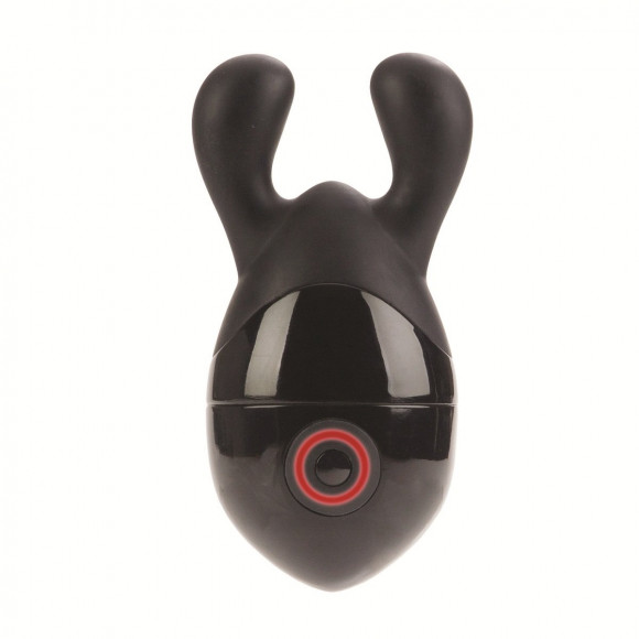 Чёрный вибромассажёр с ушками Body & Soul Elation Massagers