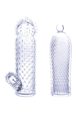 Набор из 2 прозрачных насадок на член Seductive Tickler Sleeves