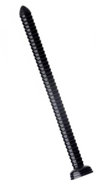 Черный анальный стимулятор-гигант Hosed Ribbed Anal Snake Dildo - 50,8 см. Черный анальный стимулятор-гигант Hosed Ribbed Anal Snake Dildo - 50,8 см.