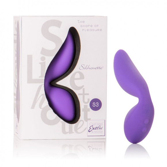 Фиолетовый вибромассажер Silhouette S3 - 12,75 см.