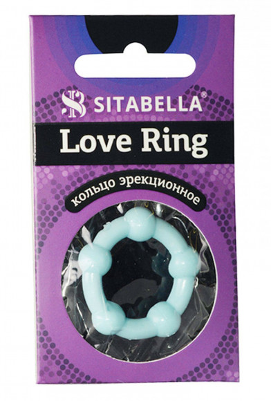 Цветное эрекционное кольцо Love Ring с бусинами