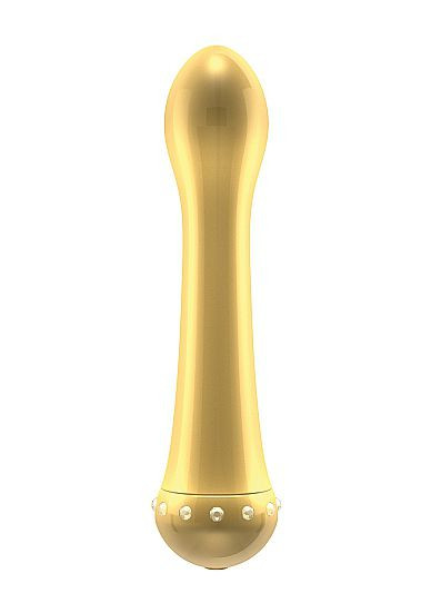 Вибратор с кристаллами The Diamond Gold - 16,5 см.