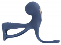 Синяя вибронасадка на пенис Vibrating Cock Sleeve with Ball Ring Синяя вибронасадка на пенис Vibrating Cock Sleeve with Ball Ring