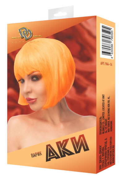 Оранжевый парик  Аки 