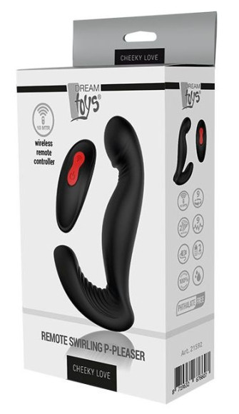 Черный вибромассажер простаты SWIRLING P-PLEASER Черный вибромассажер простаты SWIRLING P-PLEASER