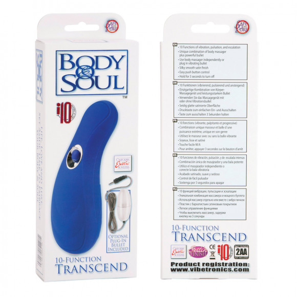 Синее виброяйцо BODY&SOUL TRANSCEND