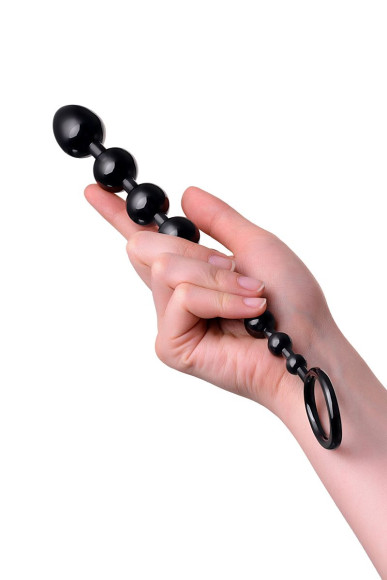 Черная анальная цепочка A-toys - 28,3 см. Черная анальная цепочка A-toys - 28,3 см.