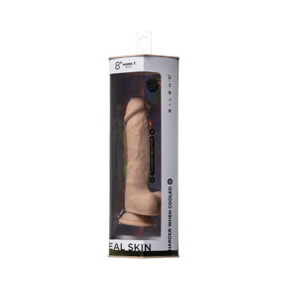 Телесный фаллоимитатор на присоске Real Skin Model 1 - 21 см. Телесный фаллоимитатор на присоске Real Skin Model 1 - 21 см.