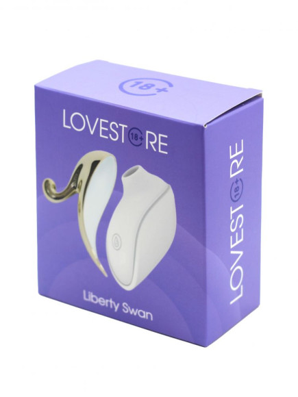 Белый вакуумный стимулятор клитора Liberty Swan