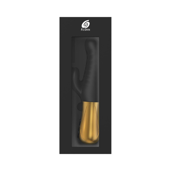 Черный вибратор с возвратно-поступательными движениями Big Thrust Rabbit - 23 см. Черный вибратор с возвратно-поступательными движениями Big Thrust Rabbit - 23 см.