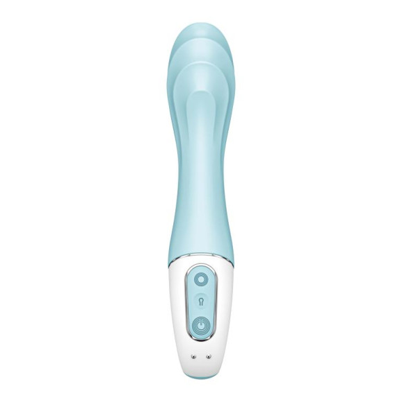 Голубой вибромассажер Air Pump Vibrator 5+ - 21 см.