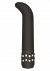 Чёрный вибромассажер G-точки CRYSTAL G-SPOT - 15 см.