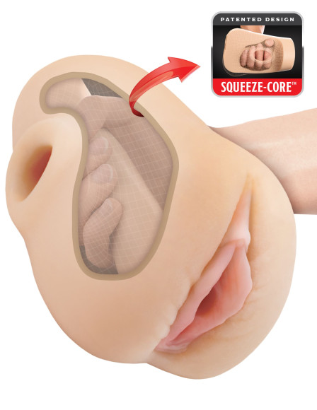 Телесный мастурбатор-вагина Pussy Pounder Squeeze Stroker