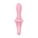 Розовый вибромассажер Air Pump Booty 5+ - 18,1 см.