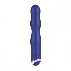 Синий волнистый вибратор Body & Soul Seduction - 18,5 см.