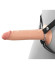 Телесный полый страпон на черных ремнях Hollow Silicone Strap-on - 17,8 см. Телесный полый страпон на черных ремнях Hollow Silicone Strap-on - 17,8 см.