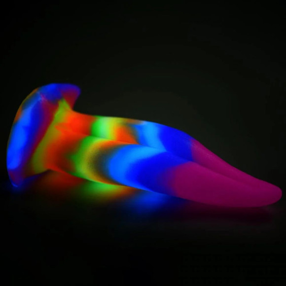 Фантазийный люминесцентный стимулятор-язык Unicorn Kiss Unicorn Tongue Glow-in-the-Dark Silicone Dildo - 21,3 см. Фантазийный люминесцентный стимулятор-язык Unicorn Kiss Unicorn Tongue Glow-in-the-Dark Silicone Dildo - 21,3 см.