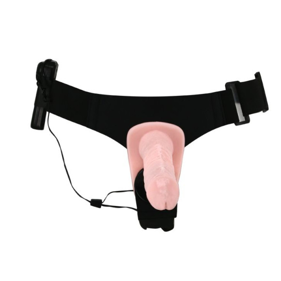 Женский страпон с вибрацией и вагинальной пробкой Ultra Passionate Harness - 18 см. Женский страпон с вибрацией и вагинальной пробкой Ultra Passionate Harness - 18 см.