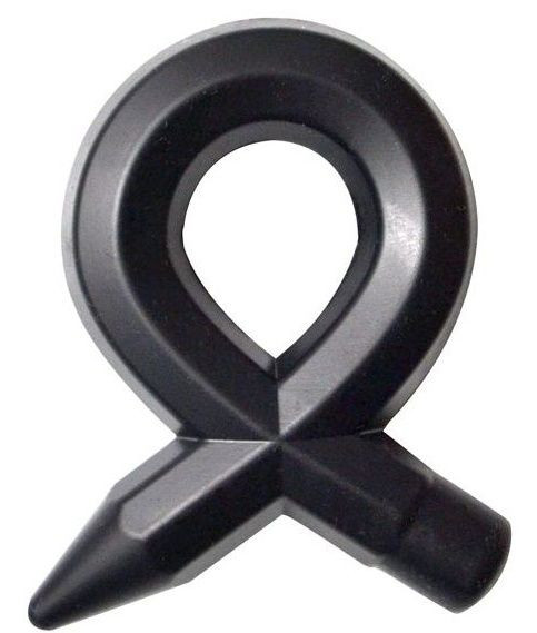 Чёрное силиконовое эрекционное кольцо RINGS LIQUID SILICONE